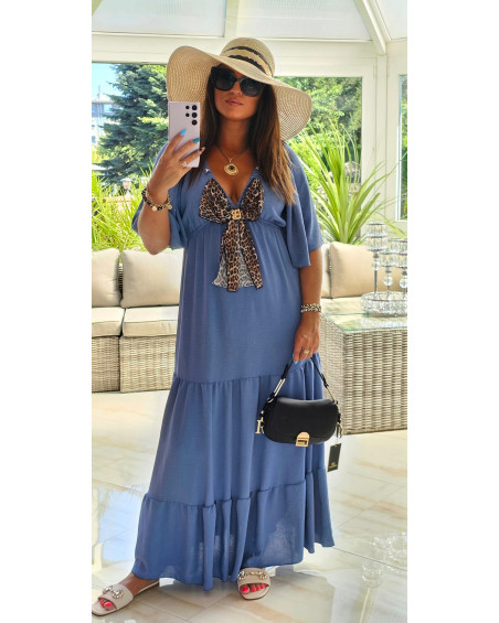 SUKNIA MAXI BIBIONE NIEBIESKA