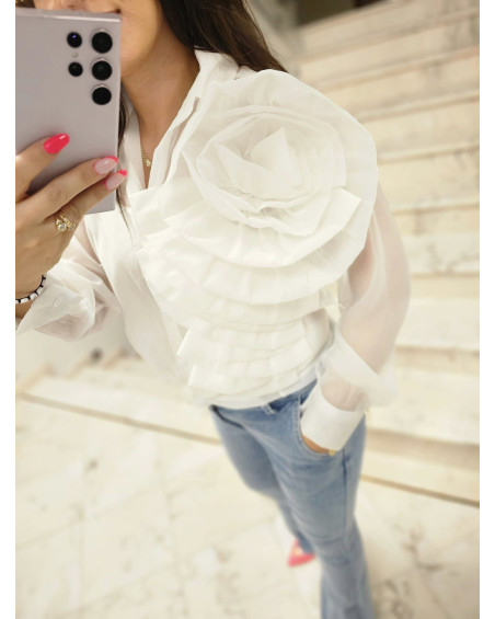 KOSZULA WHITE ROSE ROBERTA BIAGI